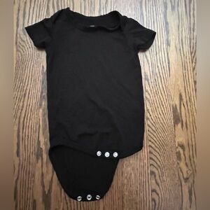 Bamboo Black Infant Baby Onesie 3-6 Month
